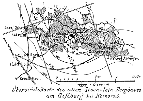 mapa - dln dla na Jedov hoe, Poepn 1895